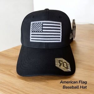 Nwt RD Black American Flag Baseball Hat